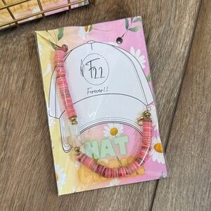 Forever 22 Pink Shell Beaded Mushroom Hat Chain!